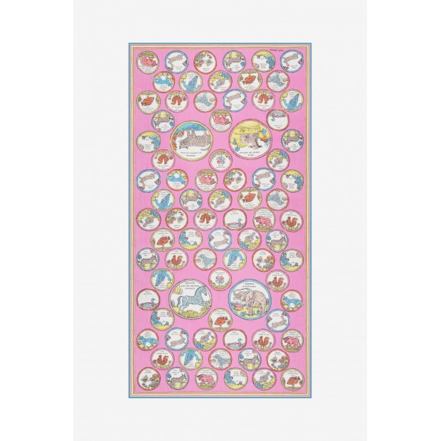 Inoui Editions šilko ir medvilnės skara CHANCE INOUI PINK